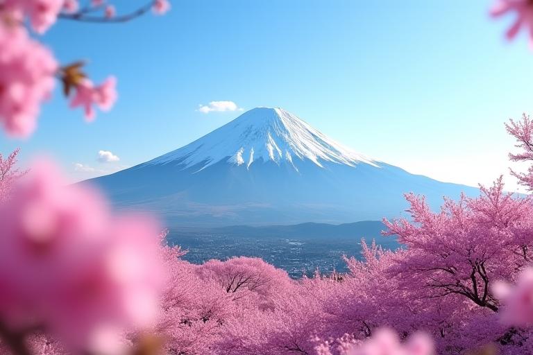 富士山と桜の動画サムネイル