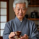 伝統工芸品を手に説明する専門家